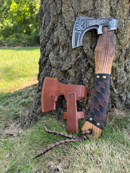 Real Carbon Steel Viking Axe Handmade 1