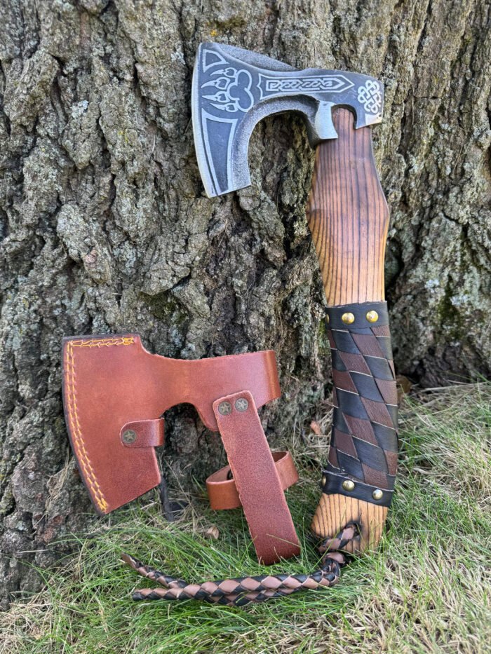 Real Carbon Steel Viking Axe Handmade