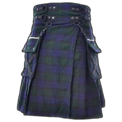 Black Watch Tartan Utility Kilt Mens