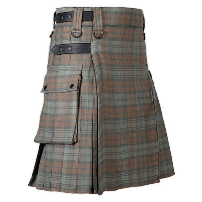 Black Watch Weathered Tartan Utility Kilt Side1