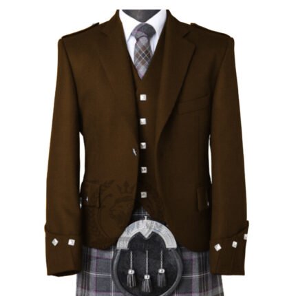 Brown Argyll Jacket With Waistcoat