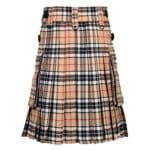 Camel Thompson Tartan Utility Kilt Back