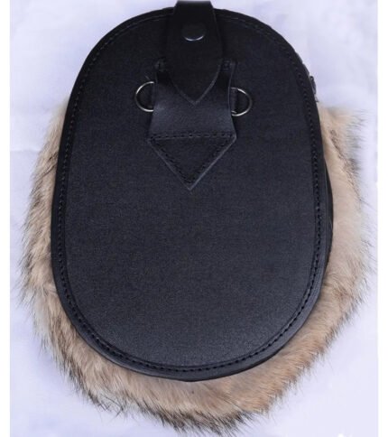 Deer Badge Brown Fox Fur Sporran Back