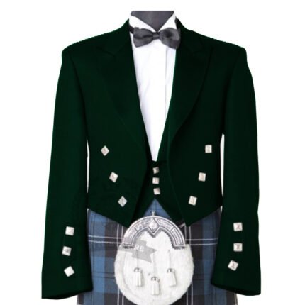 Forest Green Prince Charlie Jacket With Vest