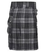 Grey Watch Tartan Utility Kilt Back