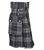 Grey Watch Tartan Utility Kilt Side