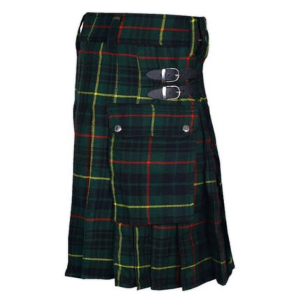 Hunting Stewart Tartan Utility Kilt Side