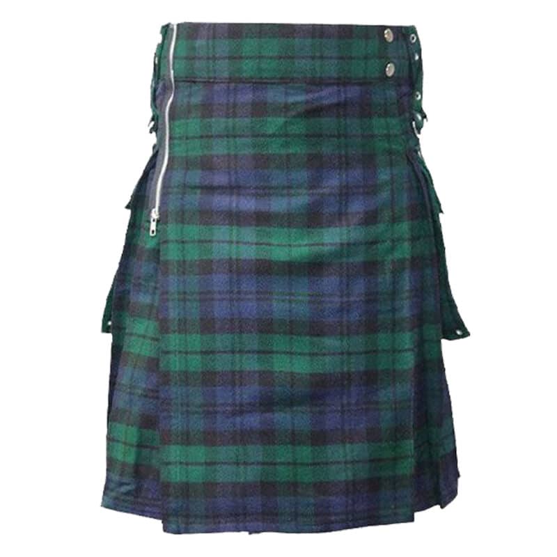Modern Black Watch Tartan Utility Kilt
