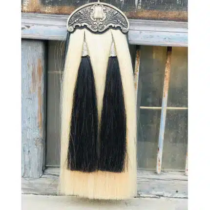 New Embossed White Horse Hair Sporran