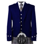 Royal Blue Kilt Jacket With Vest