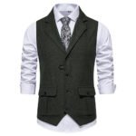 Black Tweed Vest