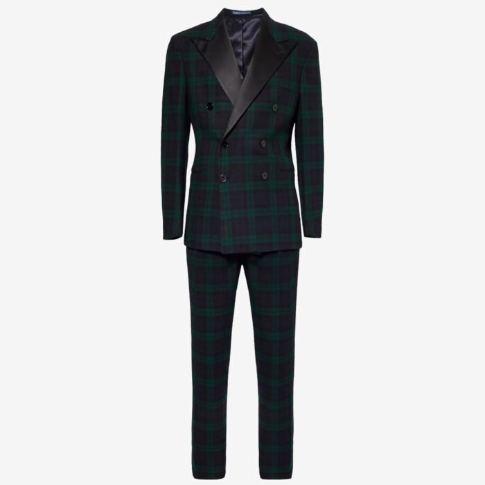 Black Watch Tartan Suit For Men Front