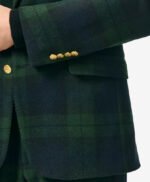 Casual Tartan Suit For Men Cuff