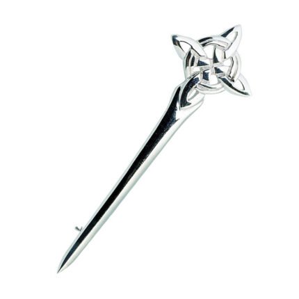 Celtic Head Silver Kilt Pin