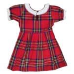 Girls Red Tartan Dress