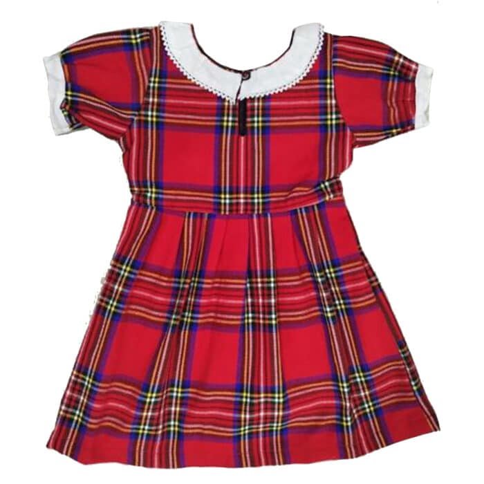 Girls Red Tartan Dress