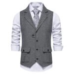 Gray Tweed Vest