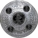 Grey Stone Kilt Fly Plaid Brooch