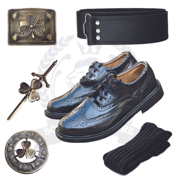 Kilt Brogues & shamrock Irish Accessories Deal