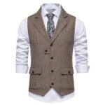 Mens Tweed Vest