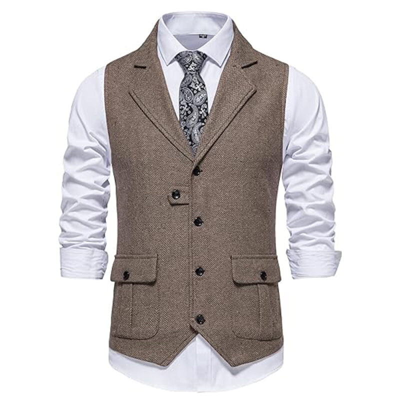 Mens Tweed Vest