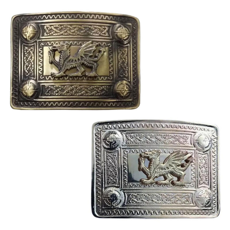 Antique Dragon Badge Kilt Belt