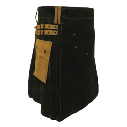 Black And Brown Utility Kilt