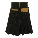 Black And Brown Utility Kilt Back