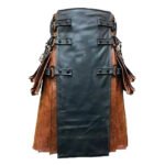 Brown Leather Gothic Fashion Kilt