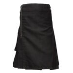 Gothic Zipper Black Utility Kilt