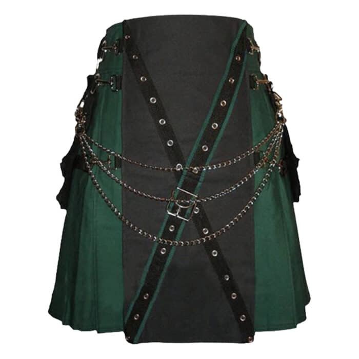 Green And Black Gothic Kilt