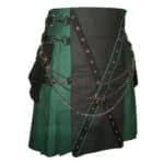 Green And Black Gothic Kilt Side