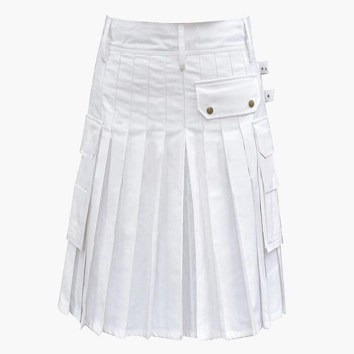 Latest White Utility Kilt Back