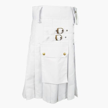 Latest White Utility Kilt Side