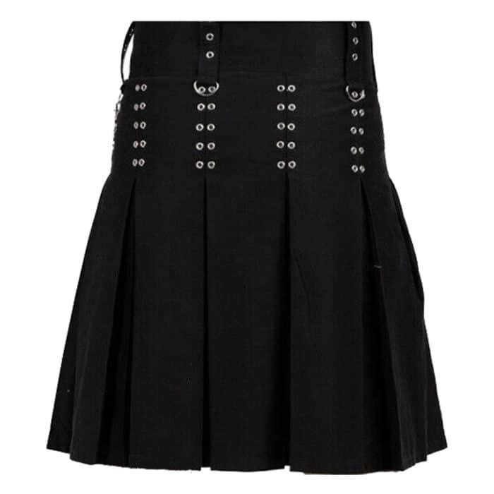 Modern Black Gothic Style Kilt Back