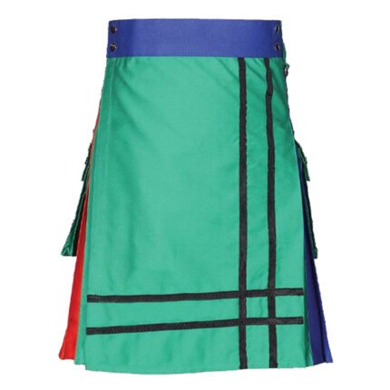 Multiple Colors Cotton Utility Kilt