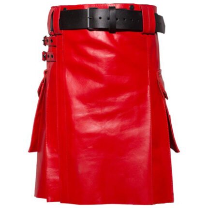 Red Leather Kilt