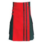 Red and Black Fashion Utility Kilt