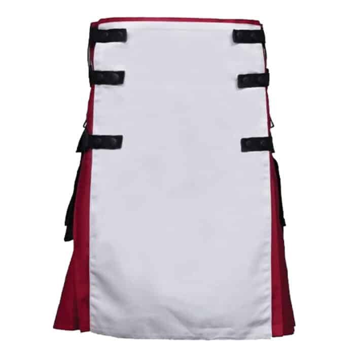 Stylish Red And White Fashion Kilt