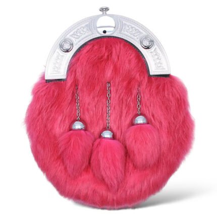 Celtic Knot Pink Rabbit Fur Sporran