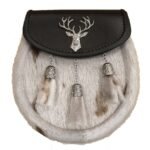 Cow Skin Sporran With Deer Badge