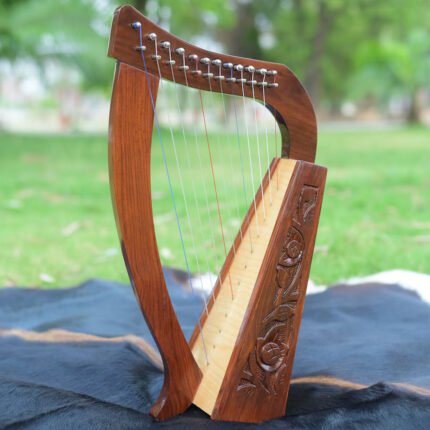 Flower Design 12 Strings Harp