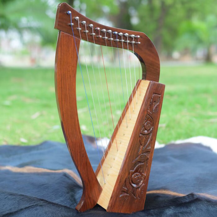 Flower Design 12 Strings Harp