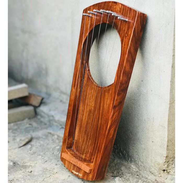 Handmade Rosewood 7 String Pentatonic Lyre Side