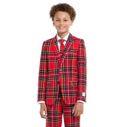 Kids Tartan Suit Front