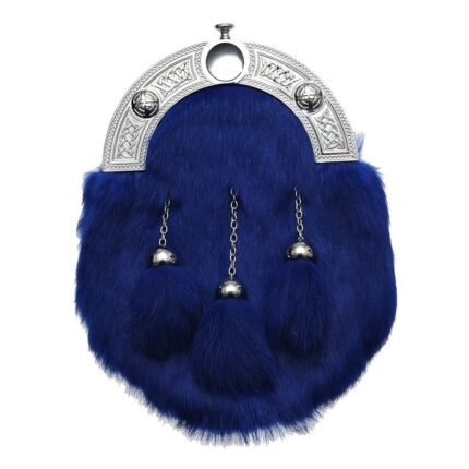 Navy Blue Rabbit Fur Sporran