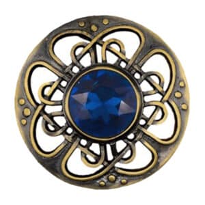 Blue Stone Celtic Brooch
