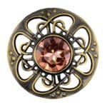 orange stone celtic brooch