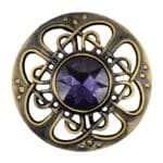 purple stone celtic brooch
