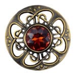 red stone celtic brooch